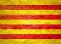 Catalonia grunge textured flag . Royalty Free Stock Photo