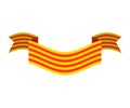 Catalonia flag isolated. Estelada Blava banner ribbon. Symbol of