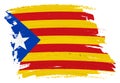 Catalonia independence flag background paint splash brushstroke 3d illustration