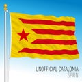 Catalonia indipendentist flag, community of Spain Royalty Free Stock Photo