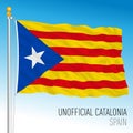Catalonia indipendentist flag, community of Spain Royalty Free Stock Photo