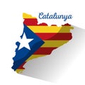 Catalonia the national flag europe spain