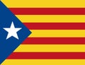 Catalonia the national flag europe spain Royalty Free Stock Photo