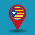 Catalonia the national flag europe spain Royalty Free Stock Photo