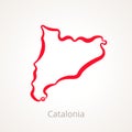 Catalonia - Outline Map