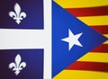 Catalonia and Quebec Flag