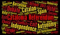 Catalonia referendum word cloud Royalty Free Stock Photo