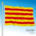 Catalonia regional flag, autonomous community of Spain, EU Royalty Free Stock Photo