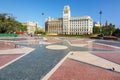 Catalonia Square Placa de Catalunya, Barcelona, Spain Royalty Free Stock Photo