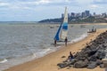 Catamaran on a beach in africa