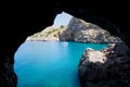 Catamaran in a blue bay Royalty Free Stock Photo