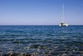 Catamaran boat in Greece