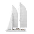 Catamaran Boat Isolated