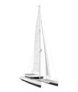 Catamaran Boat Isolated