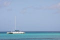 Catamaran in caribbean sea