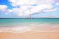 Catamaran on the Caribbean Sea at Aruba Royalty Free Stock Photo