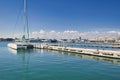 Catamaran in the marina of Valencia