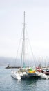 Catamaran in the port of La Graciosa