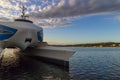 Catamaran in Rovinj harbor,Croatia