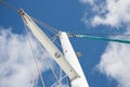 Catamaran sailboat mast horizontal Royalty Free Stock Photo