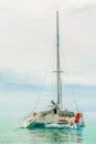 Catamaran sailing/navigating in the Caribbean