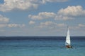 Catamaran sailing at a resort in Riviera Maya, Mexico