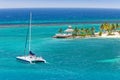 Catamaran Sails on Caribbean