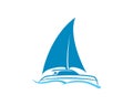 Sailing Catamaran Ship and Boat Symbol