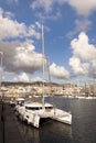 Catamaran in Vigo port.