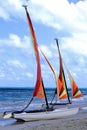 Catamarans on the beach-Stock photos Royalty Free Stock Photo