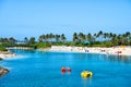 Catamarans on blue water beach