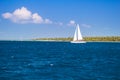 Catamarans cruising the sea