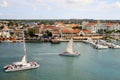 Catamarans Leaving the Oranjestad harbor