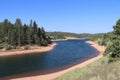 Catamount Reservoir, located at the base of Pikes Peak in the Rocky Mountains of Colorado