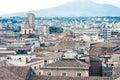 Catania aerial cityscape with Mount Etna, active volcano on the east coast of Sicily, Italy Royalty Free Stock Photo