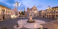 Catania Cathedral at night, Sicily, Italy Royalty Free Stock Photo