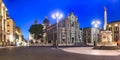 Catania Cathedral at night, Sicily, Italy Royalty Free Stock Photo