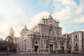 Catania the cathedral of Santa Agata in the square Duomo, Sicily Royalty Free Stock Photo