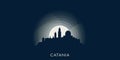 Catania cityscape skyline city vector banner