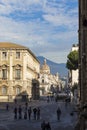 Via Etnea street and Etna volcano Royalty Free Stock Photo