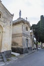 Funeral architecture from Catania graveyard Royalty Free Stock Photo