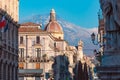 Catania and mount Etna, Sicily, Italy Royalty Free Stock Photo