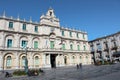 Catania, Sicily, Italy - Apr 10th 2019: Beautiful Piazza Universita Square with dominant historical building of Catania University Royalty Free Stock Photo