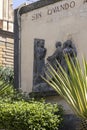 Monument to Blessed Giuseppe Dusmet in memory of archbishop who helped the poor, Catania, Sicily, Italy