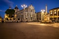 Catania Sicily Italy. Sant\'Agata Cathedral at night Royalty Free Stock Photo