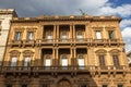 Catania via etnea, view of historical building near mail public park