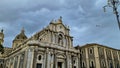Catania - View on the Cathedral of Sant Agata, Piazza Duomo, Catania, Sicily, Italy. Overcast Royalty Free Stock Photo