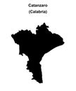 Catanzaro outline map Royalty Free Stock Photo