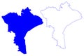 Catanzaro province Italy, Italian Republic, Calabria region map vector illustration, scribble sketch Province of Catanzaro map