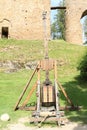 Catapult on Velhartice Castle Royalty Free Stock Photo